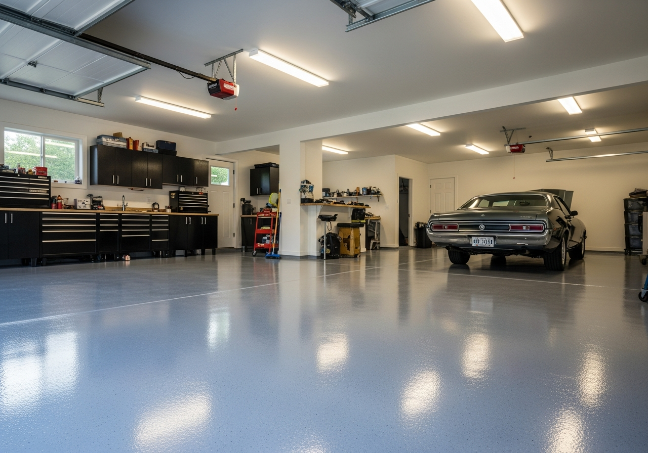Garage epoxy flooring - Gatineau
