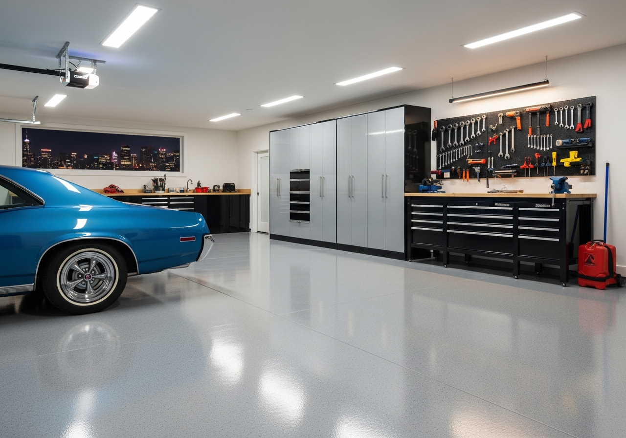 Garage epoxy flooring - Gatineau