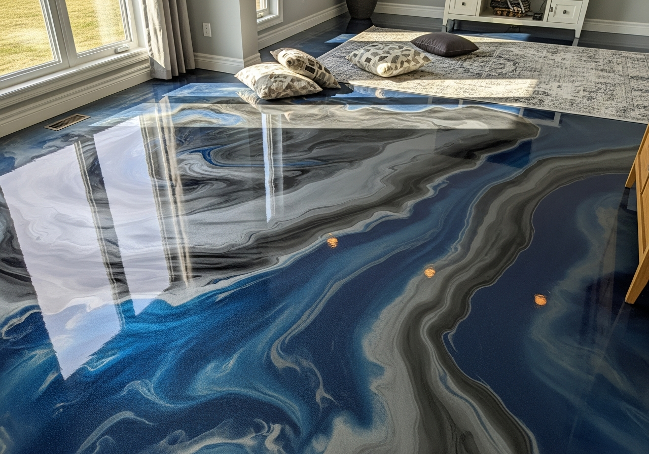 Here is a generated combination:**Residential Epoxy Flooring – Embrun**
